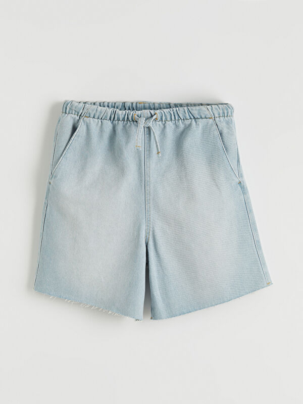LCW Kids Elastic Waist Girls' Jean Shorts