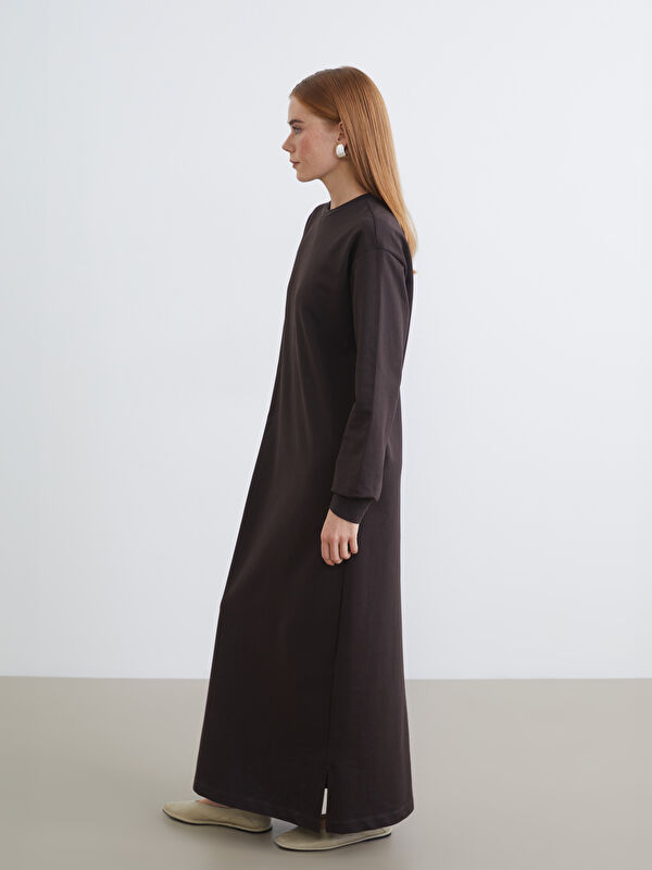 LCW Modest Bisiklet Yaka Sweat Elbise	