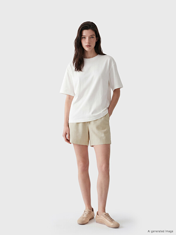 LCW Comfort Woman Beige Shorts