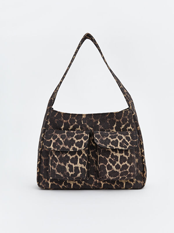 LCW ACCESSORIES Leopard Print Women's Shoulder Bag