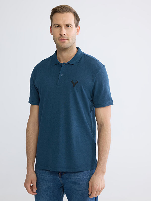 LC WAIKIKI Polo Yaka Nakışlı Pike Erkek Tişört