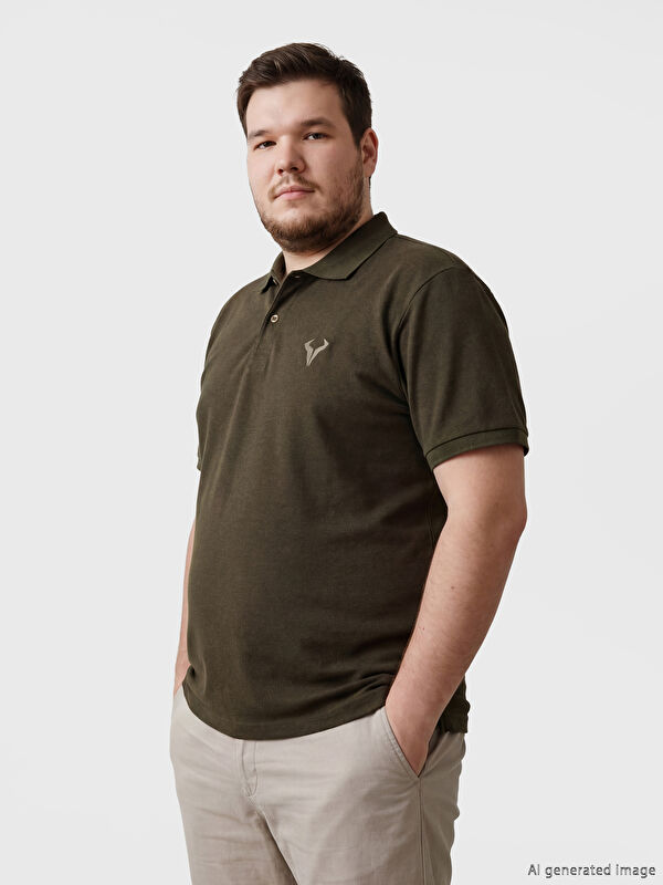 LC WAIKIKI Polo Yaka Nakışlı Pike Erkek Tişört