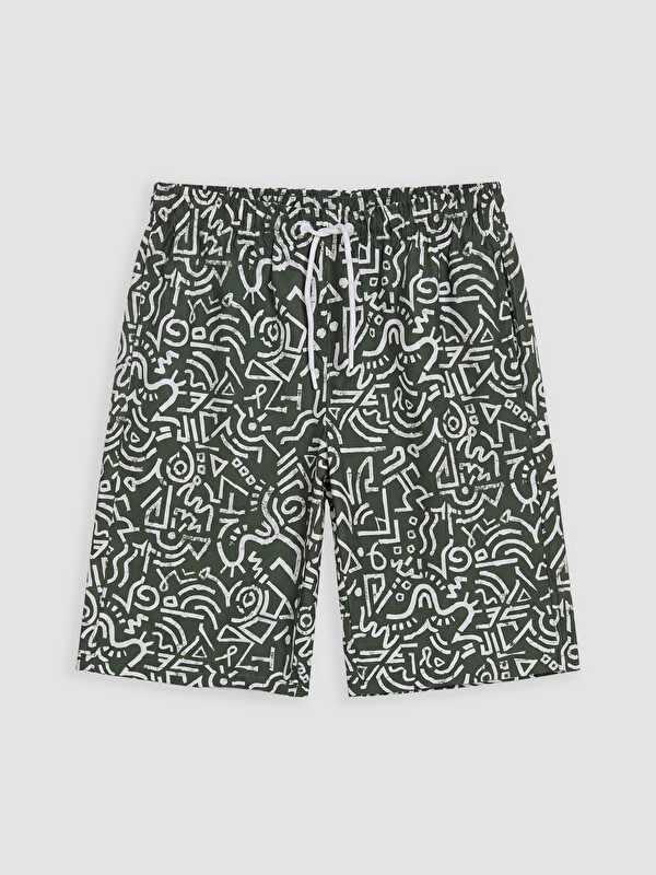 LCW SWIMWEAR Kısa Boy Desenli Erkek Deniz Şortu