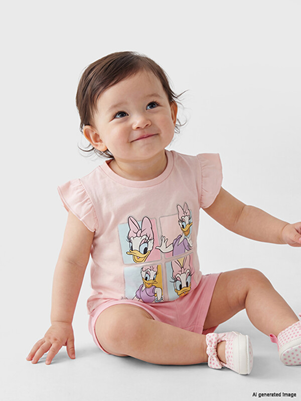 LCW baby daisy duck принтті сәби қыздарға арналған жинақ