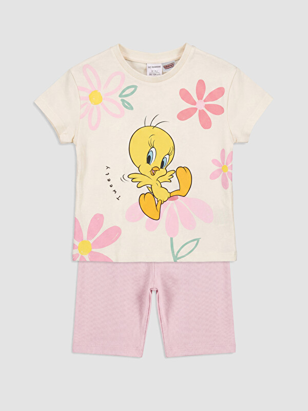 LCW baby Tweety Baskılı Kız Bebek Takım