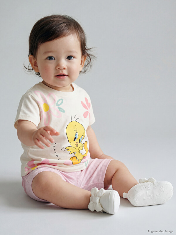LCW baby Tweety Printed Baby Girls' Set