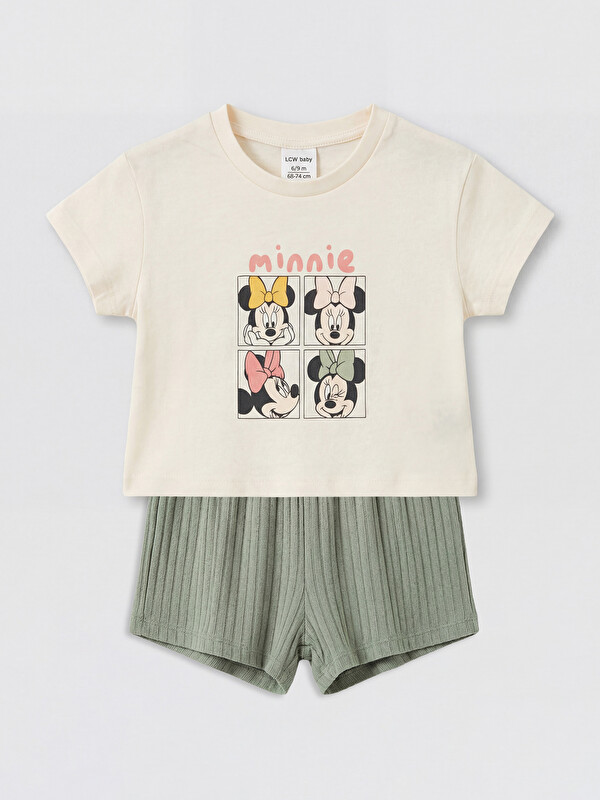 LCW baby Minnie Mouse Baskılı Kız Bebek Takım