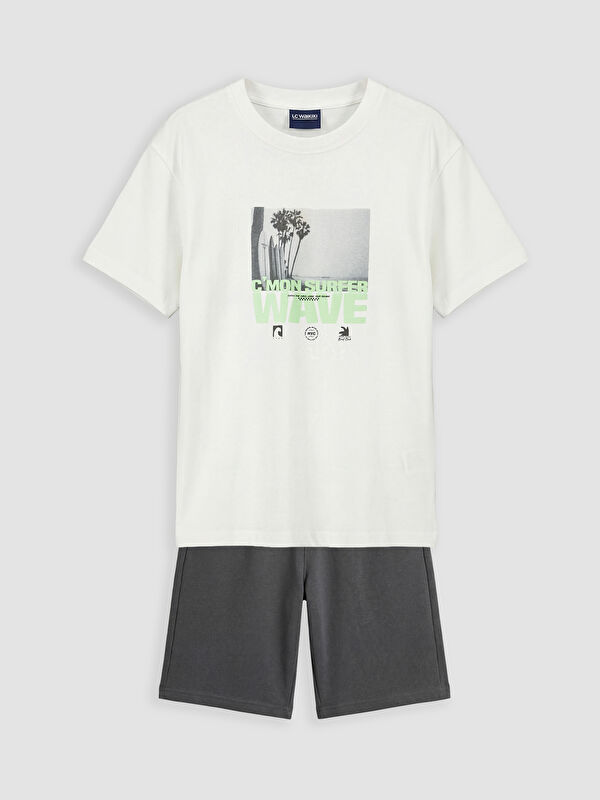 LCW Kids Printed Boys' Shorts Set