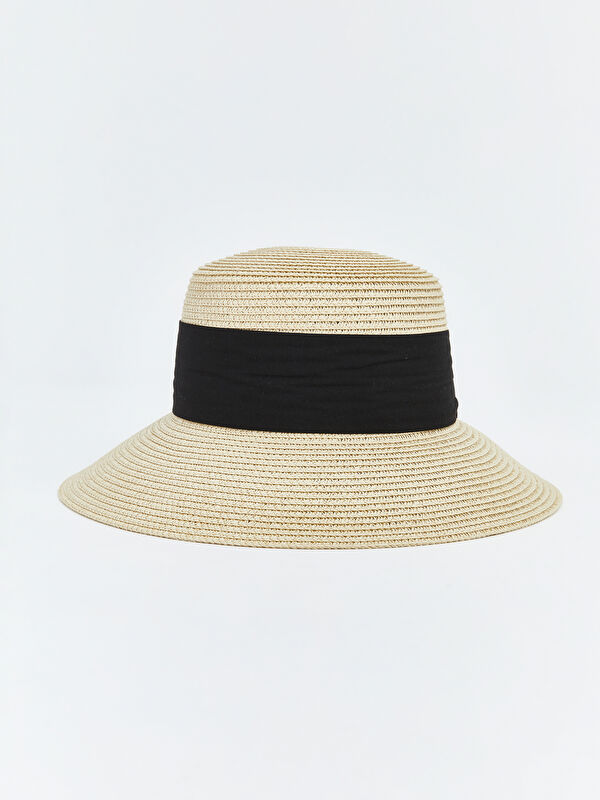LCW ACCESSORIES Women's Rattan Fedora Hat