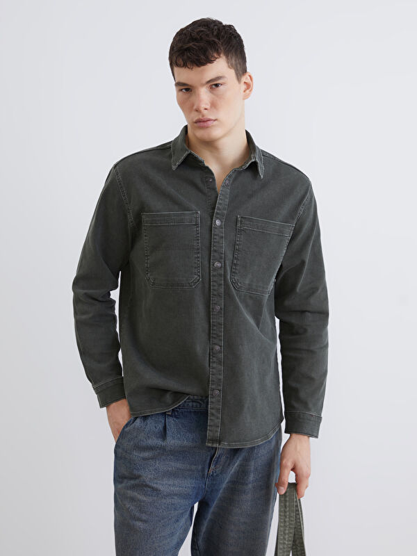 LCW Jeans Rahat Kalıp Erkek Jean Gömlek
