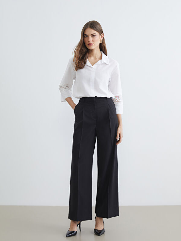 LCW STUDIO Woman BLACK Formal Dress Trousers