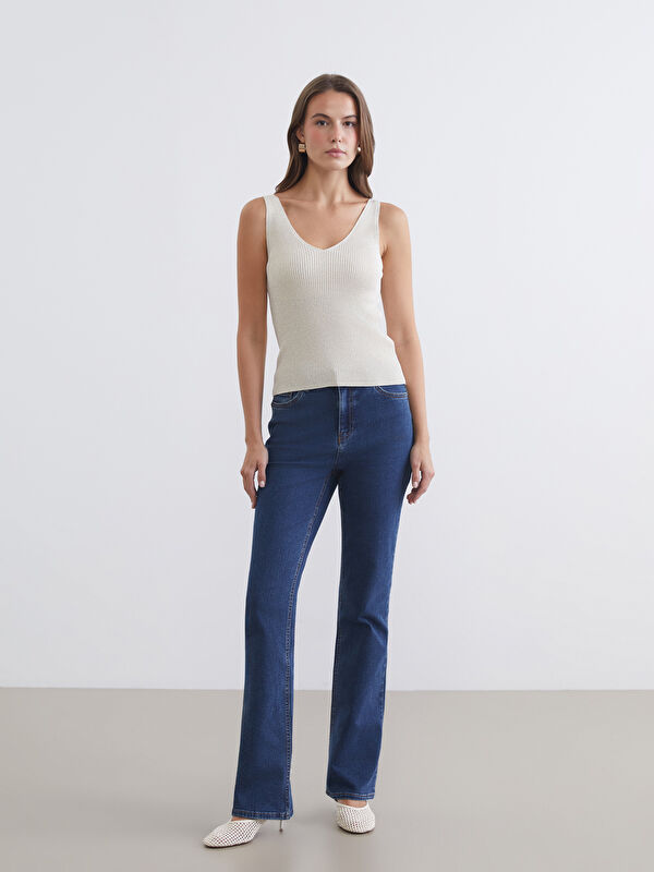 LCW STUDIO Mars Flare Kadın Jean Pantolon