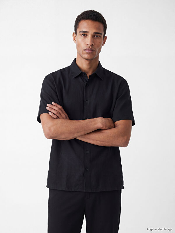 LCW Vision Regular Fit Dokulu Erkek Gömlek