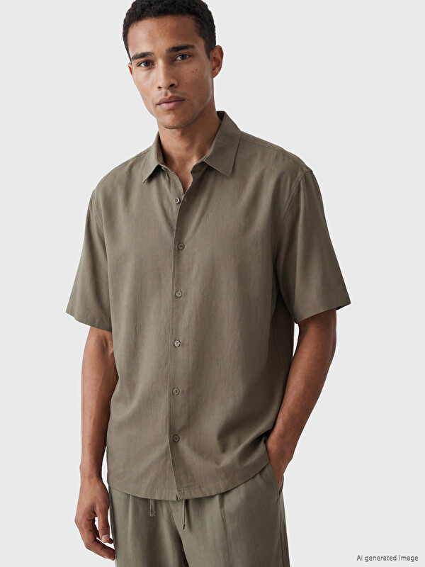 LCW Vision Regular Fit Dokulu Erkek Gömlek