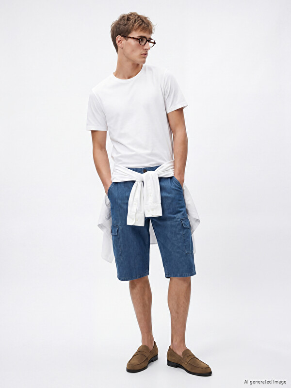 LCW Jeans Regular Fit Erkek Jean Şort