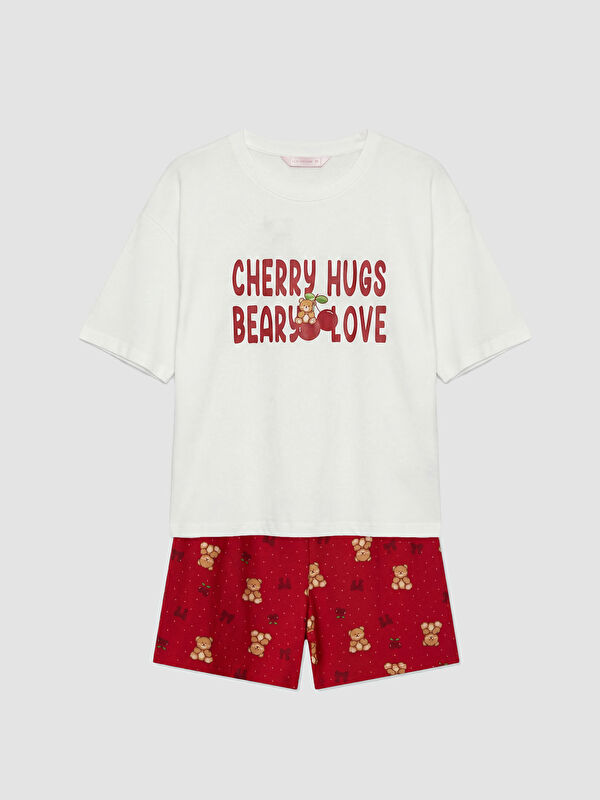 LCW Young Bisiklet Yaka Kadın Şortlu Pijama Takımı