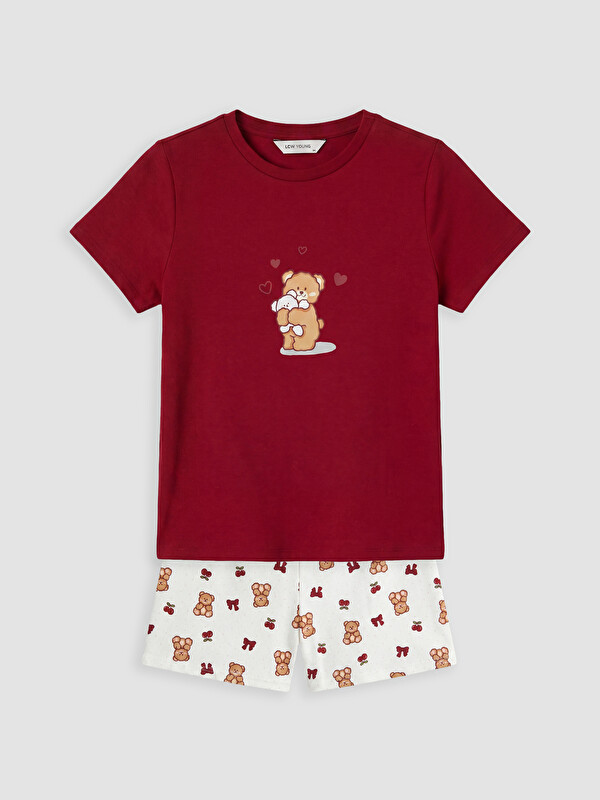 LCW Young Baskılı Kadın Şortlu Pijama Takımı