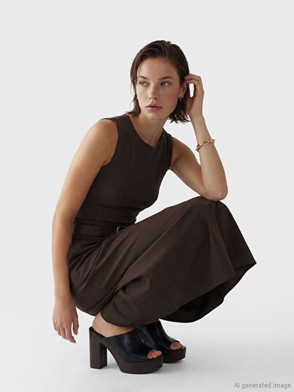 LCW Vision Damen-Tanktop mit Rundhalsausschnitt