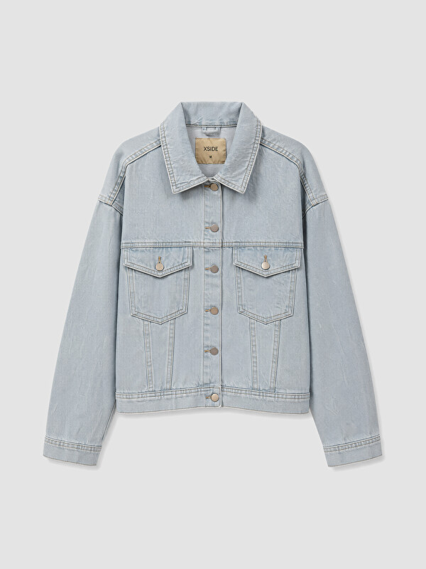 XSIDE Veste en jean Col de chemise Femme