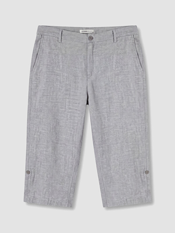LCWAIKIKI Classic Regular Fit Keten Karışımlı Erkek Şort