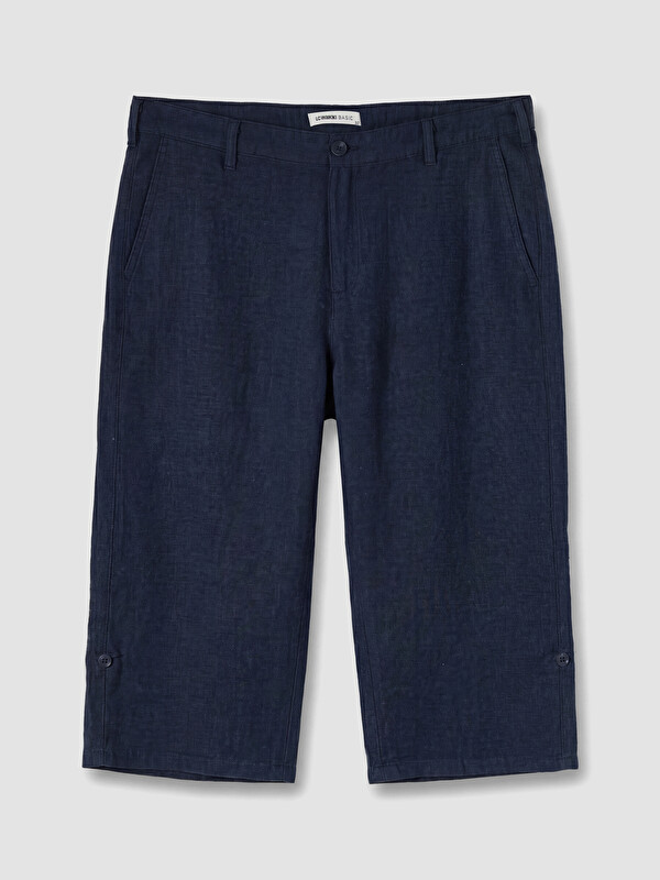 LCWAIKIKI Classic Regular Fit Keten Karışımlı Erkek Şort