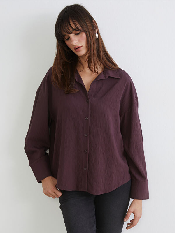 LCW Vision Striped Oversize Women's Shirt