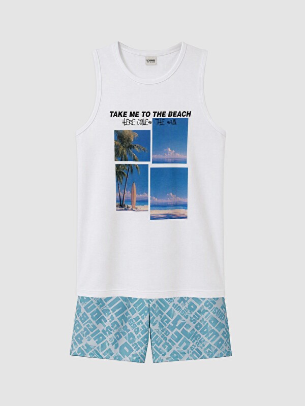 LCW Kids Patterned Boys' Swim Set