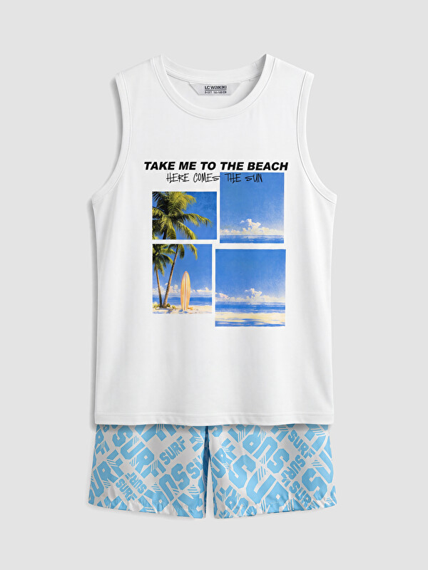LCW Kids Printed Boys' Swimwear Set