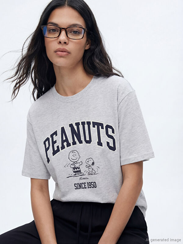 XSIDE Snoopy Printed Oversize Women's T-Shirt