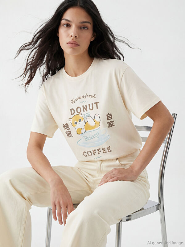 XSIDE Mofusand Printed Women's T-Shirt