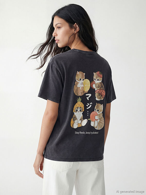 XSIDE Mofusand Printed Women's T-Shirt