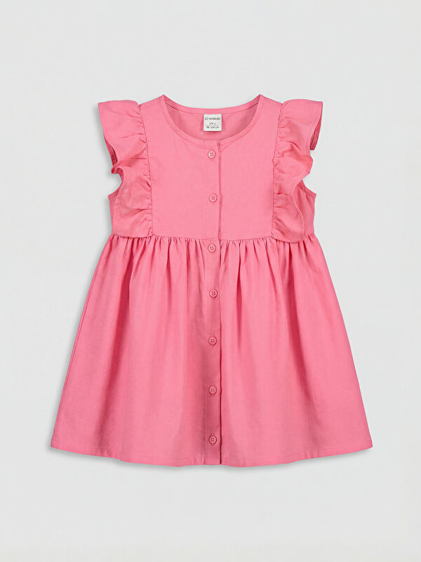 LCW Kids Crew Neck Girls' Ruffled Dress