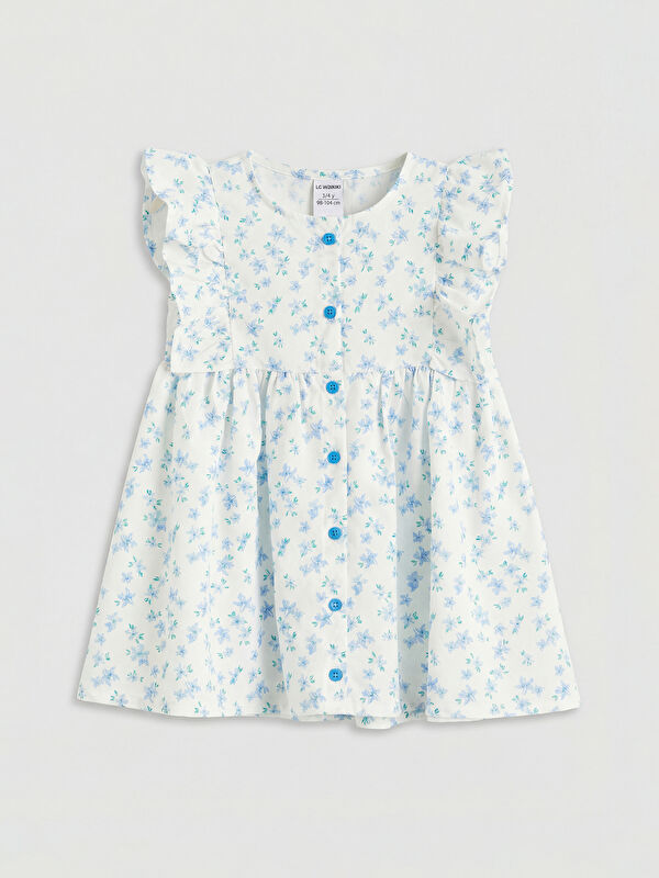 LCW Kids Crew Neck Floral Girls' Dress