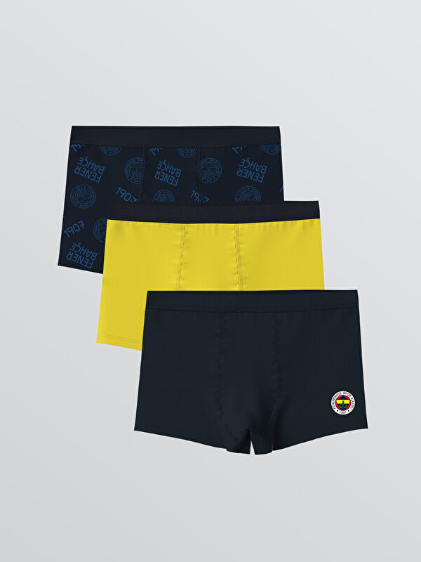 LCW Kids Erkek Çocuk Fenerbahçe Baskılı 3'lü Boxer