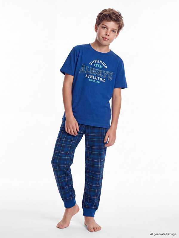 LCW Kids Baskılı Erkek Çocuk Pijama Takım