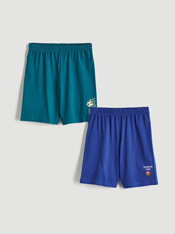LCW Kids Baskılı Erkek Çocuk Şort Pijama Altı 2'li