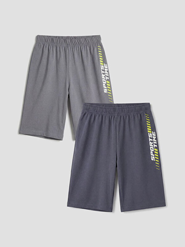 LCW Kids Baskılı Erkek Çocuk Pijama Şort 2'li