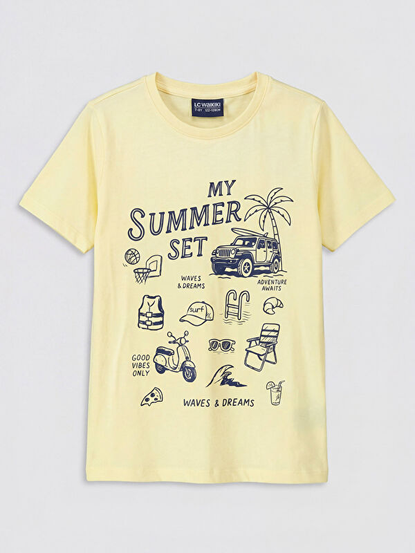 LCW Kids Baskılı Erkek Çocuk Pijama Üst