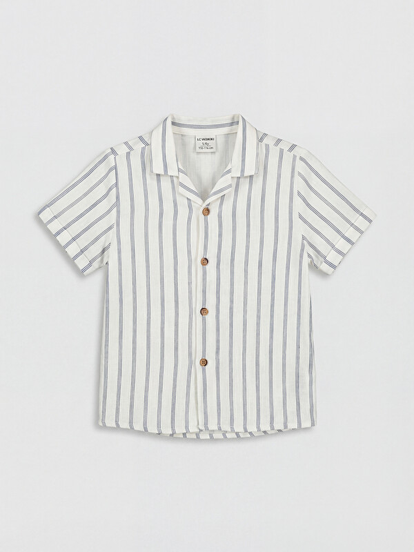 LCW Kids Striped Resort Collar Boys' Shirt