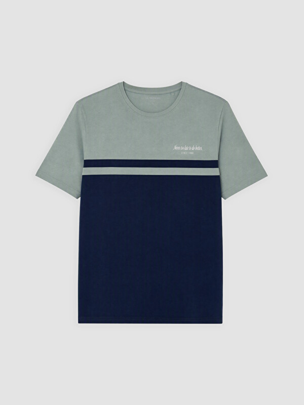 LCWAIKIKI Classic Crew Neck Color Block Jersey Men's T-shirt
