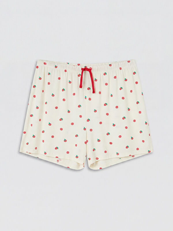 LCW DREAM Çilek Desenli Kadın Şort Pijama Altı