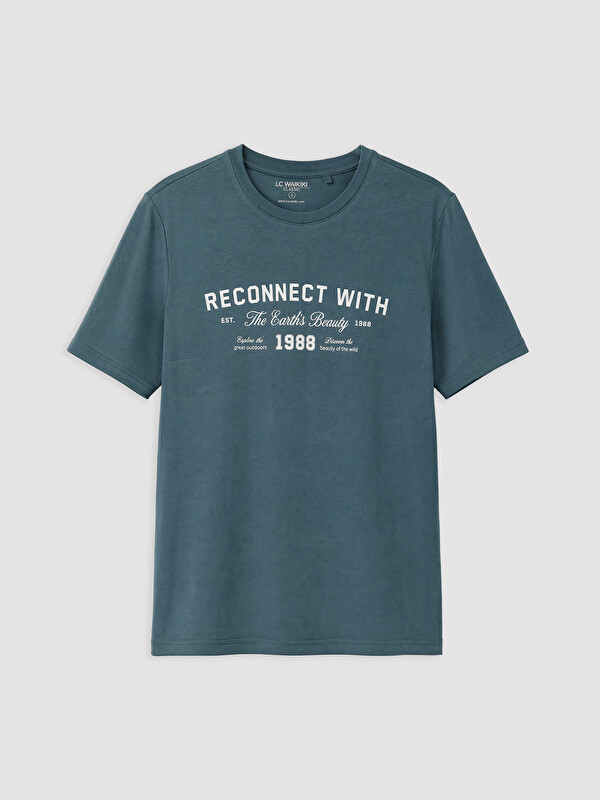 LCWAIKIKI Classic Man Petrol T-Shirt