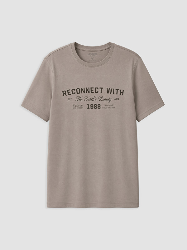 LCWAIKIKI Classic Man Beige T-Shirt