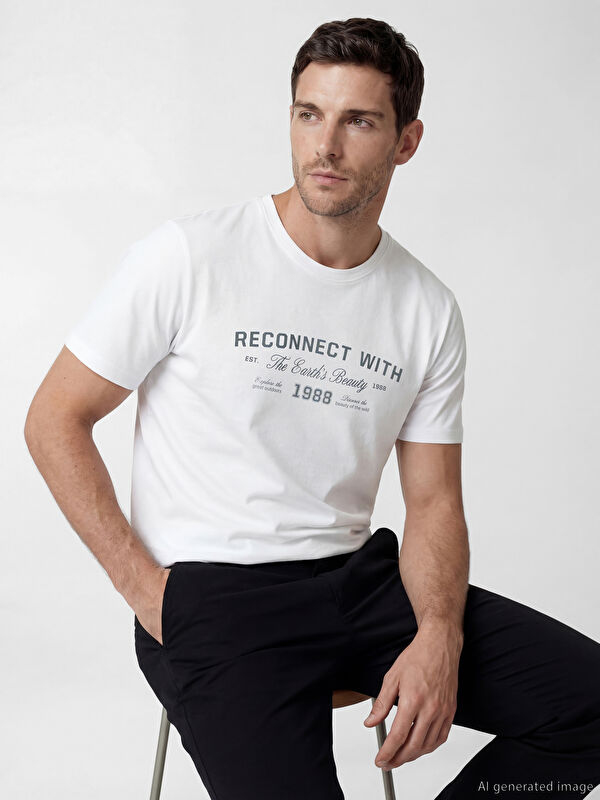 LCWAIKIKI Classic Man White T-Shirt