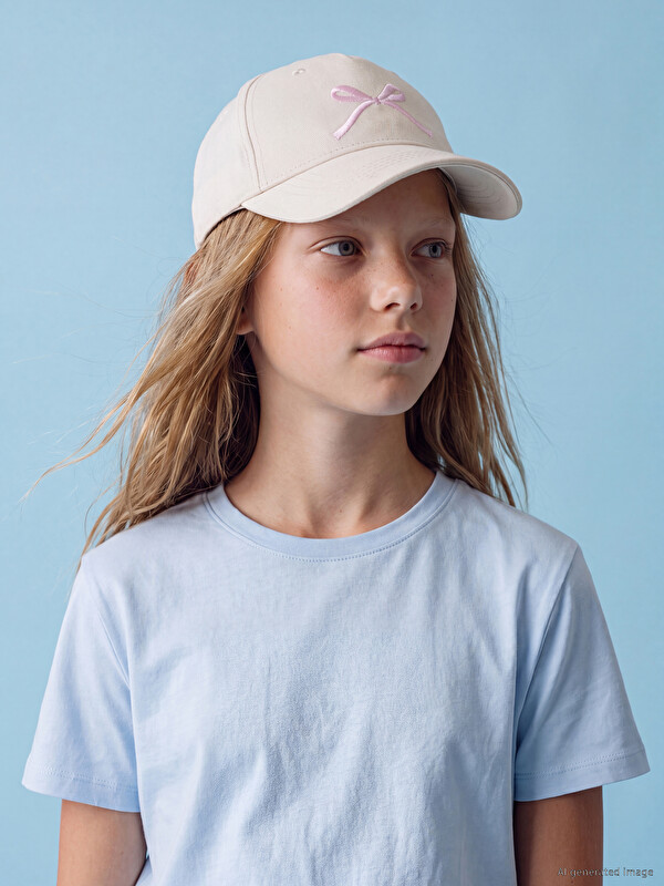 LCW ACCESSORIES Bow Embroidered Girls' Baseball Cap