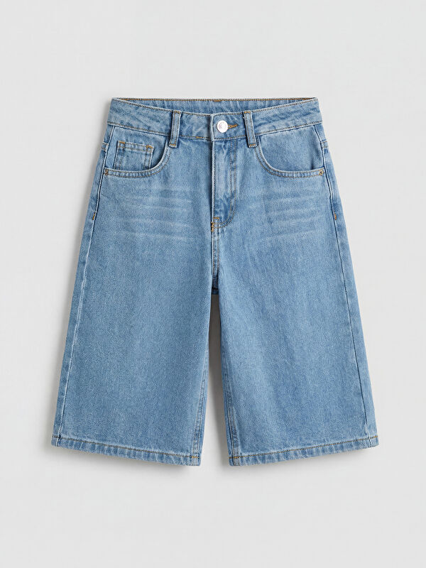 LCW Kids Bermuda Fit Girls' Denim Shorts