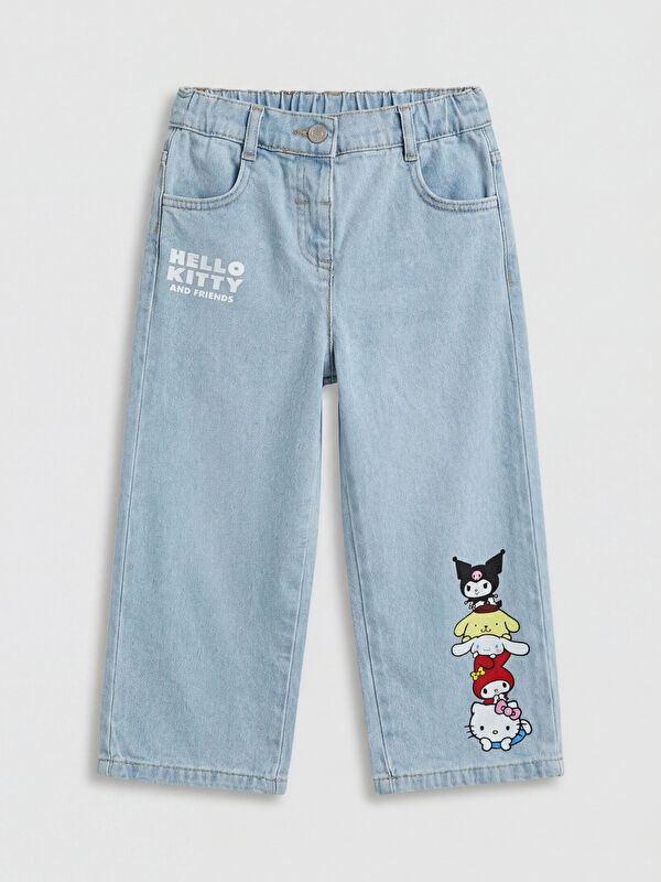 LCW Kids Regular Fit Hello Kitty Printed Girls' Jeans