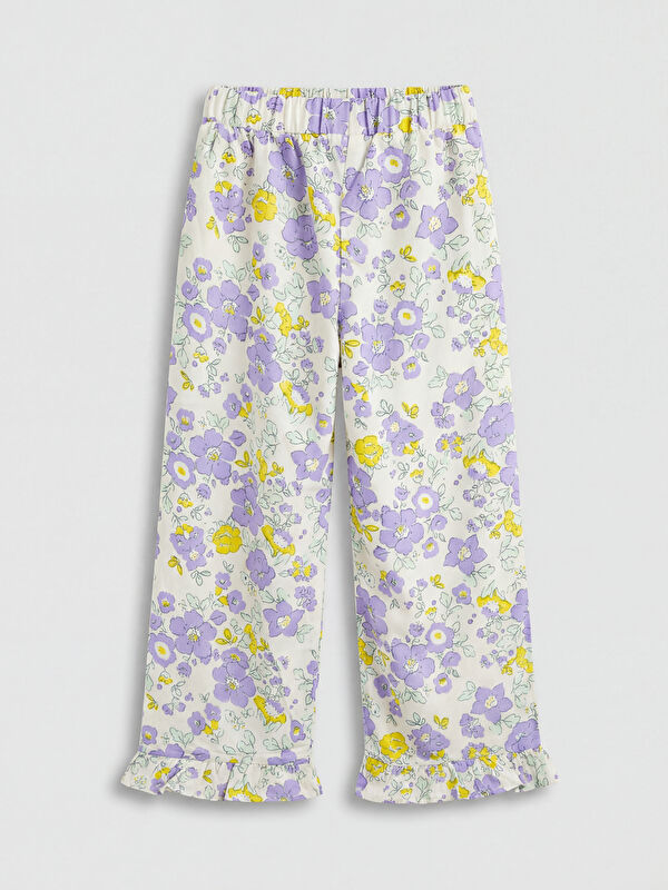 LCW Kids Pantalon en popeline à motif floral pour filles