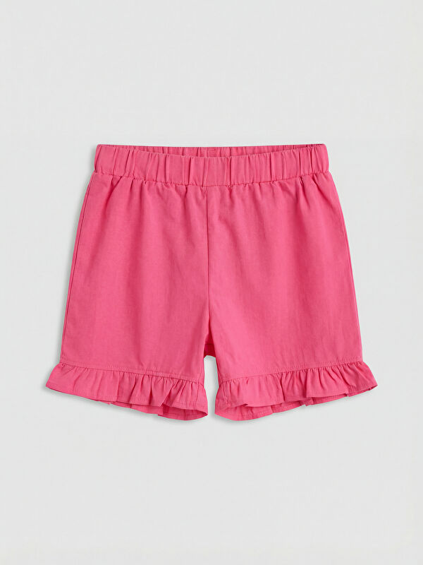 LCW Kids Elastic Waist Girls' Frilled Shorts