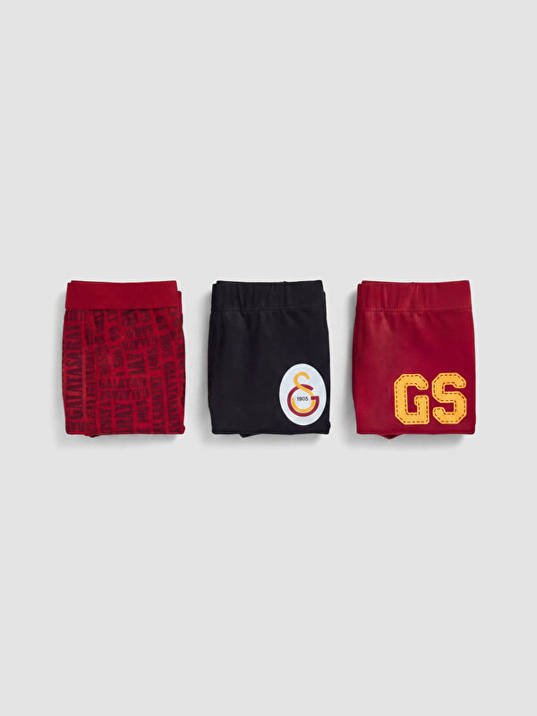 LCW Kids Erkek Çocuk Galatasaray Baskılı 3'lü Boxer